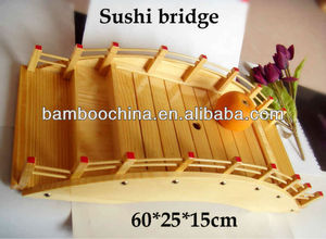 Puente de <span class=keywords><strong>Sushi</strong></span> de Madera, Contenedor de Comida Japonesa, Plato de <span class=keywords><strong>Sushi</strong></span> de Bambú Reutilizable - Product Image 4