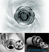 Double bol multifonctionnel fait à la main, évier de cuisine en acier inoxydable 304