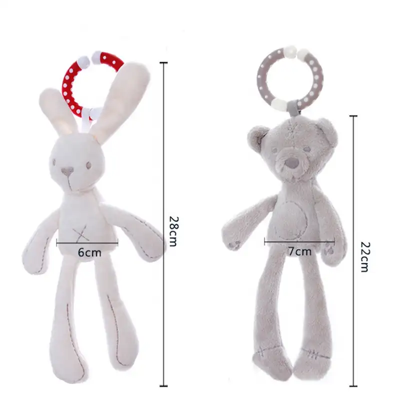 Custom molle del bambino peluche coniglio farcito animale bambola giocattolo keychain