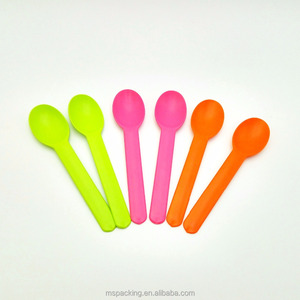 Biodegradable Disposable Plastic Dessert Yogurt Cornstarch Ice Cream Spoon