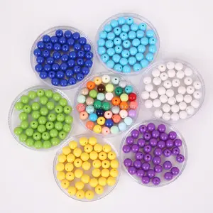 8mm Shiny Solid color Plastic Acrylic Loose Spacer DIY Round Ball Beads for Jewelry Findings Making Necklace Bracelet Crafts