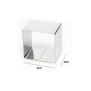 Lixsun acciaio inossidabile 3 dimensioni anelli forma quadrata stampaggio Mousse cottura torta decorazione stampi anelli - Product Image 5