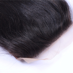 Cabello humano virgen liso Natural para mujeres Cierre de encaje 4*4 Cabello brasileño Estilo libre Parte media <span class=keywords><strong>Tres</strong></span> partes 8-20 pulgadas - Product Image 2