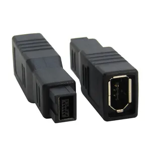 Black Firewire 400 zu 800 Adapter - 6 pin auf 9 pin Connector