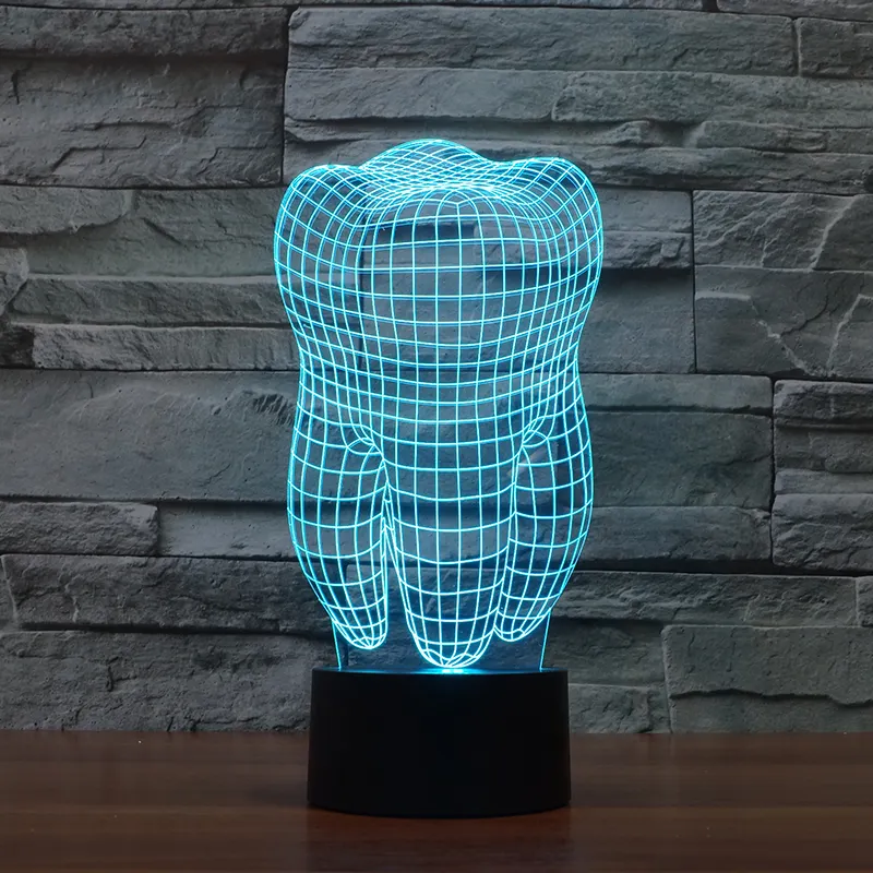 FS-2874 online wholesale 3d lamp with tooth shape led smart lights
