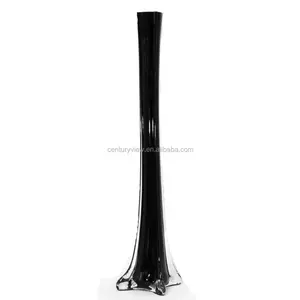 Aeofa atacado alta base quadrada tall preto vasos de vidro