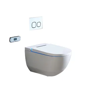 نمط جديد شنقا المرحاض الإلكترونية التنظيف التلقائي وإخفاء خزان الذكية الجدار علقت المرحاض