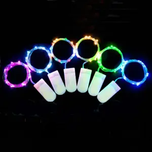 2M 20LEDs Copper wire String Light With CR2032 battery Fairy Lighting Warm White Colorful for Wedding Christmas holiday Party