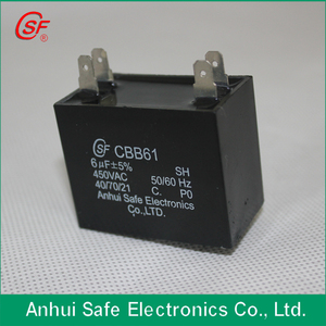 Tropical ceiling fans Power capacitor metalized film AC motor operating power capacitor 450 vac 6uf - Product Image 1