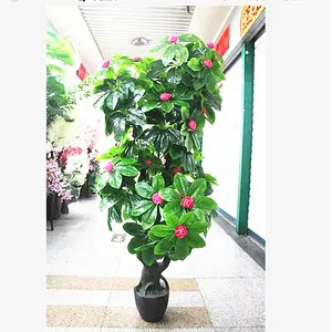 Most Popular Plastic Indoor Durable Artificial Money Tree Plant