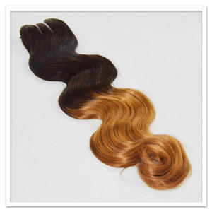 Baratos #2/#27 100% natural remy virgen dos/3 tres tonos de color ombre 100 tejer del pelo humano extensiones - Product Image 1