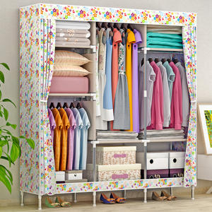 رخيصة غرفة نوم المغلقة تصميم تجميع دولاب من القماش تخزين ملابس Almirah خزانة مجلس الوزراء - Product Image 3