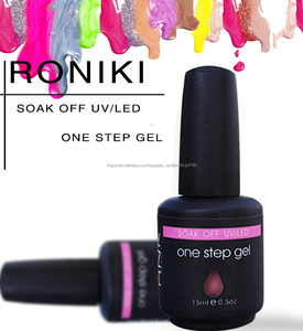 uv gel para uñas por mayor fábrica directo RONIKI gel polaco un paso <span class=keywords><strong>no</strong></span> usar base y sellador facil pintar - Product Image 2