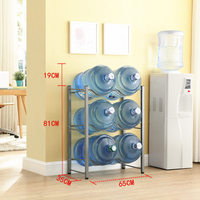 Étagère de présentation pour bouteilles d'eau de 5 gallons à quatre niveaux Zonetop / Étagères empilables pour bouteilles de 5 gallons