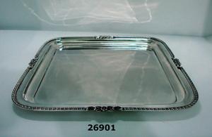การออกแบบคลาสสิกใหม่ถาดเสิร์ฟโลหะทองเหลืองถาดเสิร์ฟชุบเงิน - Product Image 2