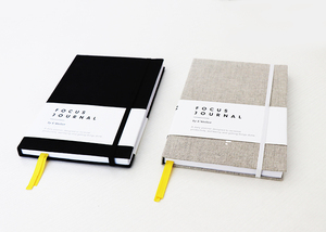 Custom Stof Cover Hardcover Japan Papier Notebook Printen