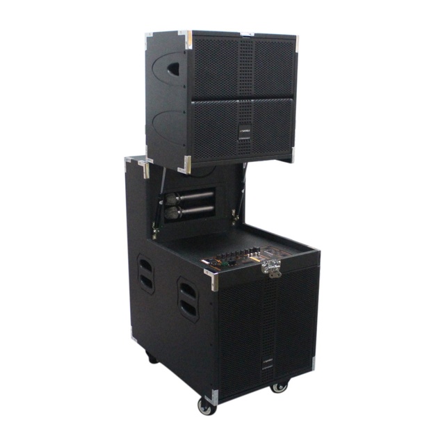 Professional Line Array Speaker SG9-12  Wooden Box and High-quality Bluetooth Active Rechargeable Speaker