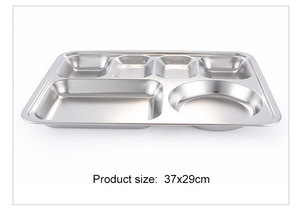 新製品卸売分割ディナープレート混乱ステンレス鋼トレイ中国から - Product Image 4