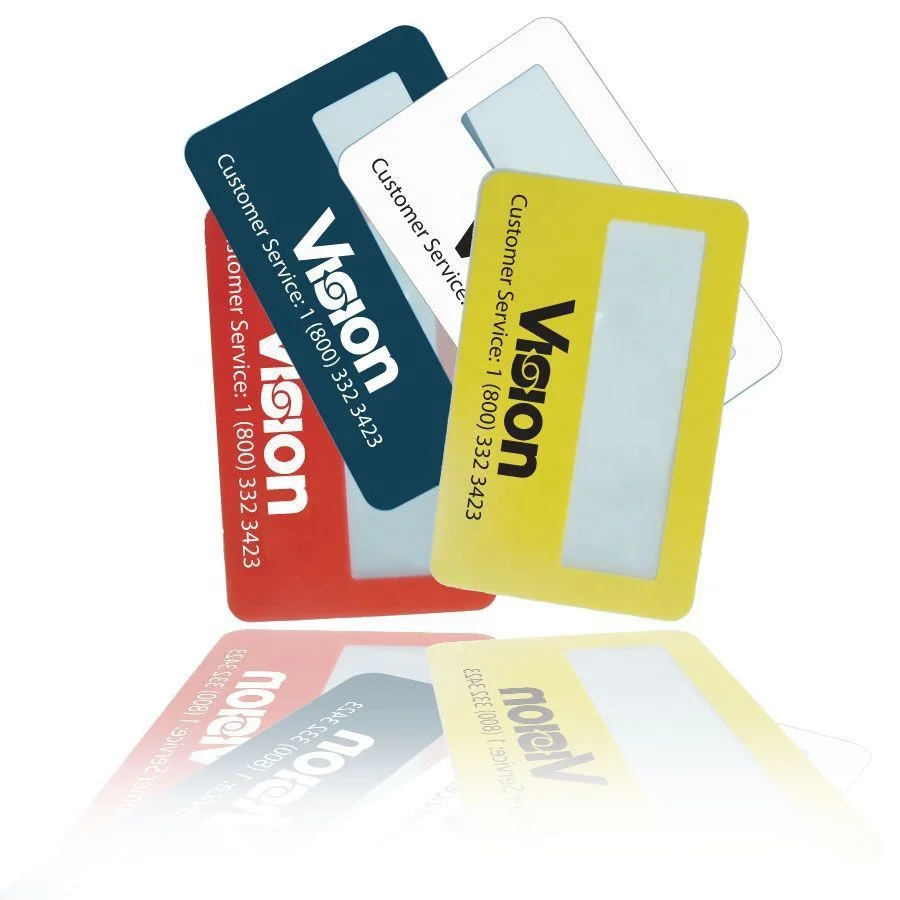 Увеличительное стекло размером с визитную карточку 85x55 мм