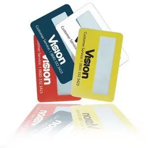 Regalos Promocionales, <span class=keywords><strong>Lupa</strong></span> de Bolsillo con Logotipo Personalizado, <span class=keywords><strong>Lupa</strong></span> de Plástico para Tarjetas de Crédito, Tarjetas de Visita para Cartera - Product Image 1