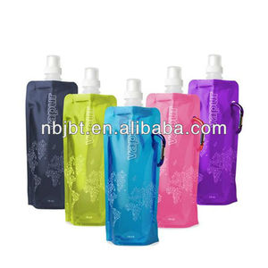 Bouteille d'eau pliante portable 350ml personnalisée avec PE OPP Carto - Product Image 1