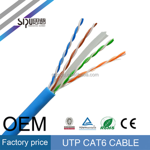 SIPU alta calidad utp material CU 4 par protector <span class=keywords><strong>de</strong></span> telecomunicaciones <span class=keywords><strong>internet</strong></span> <span class=keywords><strong>mejor</strong></span> precio 23AWG cat6 <span class=keywords><strong>cable</strong></span> lan - Product Image 2