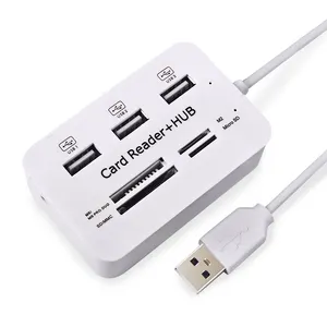 멀티 마이크로 USB 충전기 허브 2.0 OTG 콤보 USB 분배기 확장 포트 SD TF 카드 리더 허브 컴퓨터 스마트