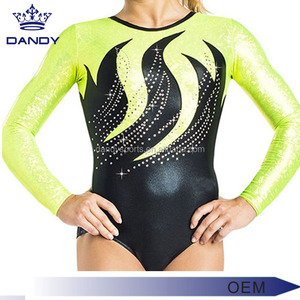 Custom Made Competition Girls <strong>Leotards</strong> OEMs Service Spandex Long Sleeve <strong>Sexy</strong> Gymnastics <strong>Leotards</strong> for Girls - Product Image 5