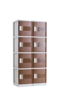 Casier miniature en plastique ABS de couleur marron, design japonais - Product Image 3