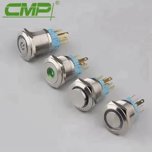 Momentary Push Button Switch Metal Stainless Steel 22 Mm Momentary Or Latching 5 A Push Button Switch With LED