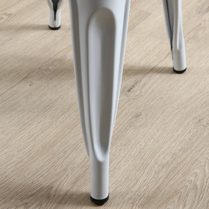 Free Sample Dining Frame Modern Dinning Outdoor Wholesale Restaurant Navy White Mesh <strong>Cross</strong> Back Metal <strong>Chair</strong> With Metal <strong>Legs</strong> - Product Image 5