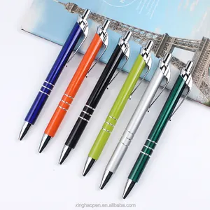 Fashion design multi colors cheap aluminum ball point pens for school and student