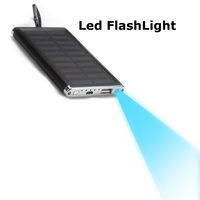 Banco de energía Solar superlinterna Led, 4000mah