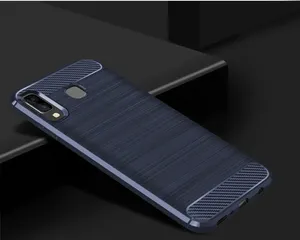 New!!!High Quality Carbon Fiber Pattern Brush TPU Phone Back Case Cover For Samsung galaxy A9 star