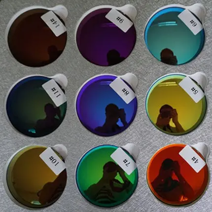 Lentes de prescrição estanhadas lentes de plano, lentes de prescrição espelhadas de revestimento, lentes de sol com 70mm de diâmetro de 1.499 de índice