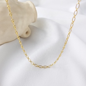 A075A السائبة الجملة 18K الذهب سلسلة المختنق 925 فضة سلسلة قلادة - Product Image 4