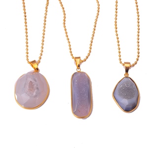 2016 Productos De Moda Ágata Talló la Cueva De <span class=keywords><strong>Cristal</strong></span> Colgante Chapado En Plata - Product Image 4