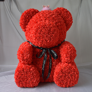 <span class=keywords><strong>Orsacchiotto</strong></span> di Fiori Natalizio Economico in Rose per Auguri e Regali, Vendita all'Ingrosso - Product Image 1