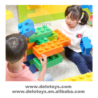 DELO TOYS Briques de construction géantes en plastique ABS pour enfants, jouets de bricolage pour parc d'attractions, pièce murale 2*4, grande brique 2 X 4 points (DK003)