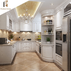 สีที่กำหนดเองเฟอร์นิเจอร์ไม้ไม้ครัวเฟอร์นิเจอร์โรงงานติดตั้งไม้แกะสลักประตูตู้ครัว - Product Image 4