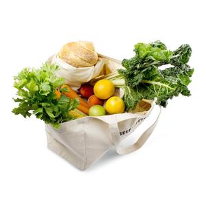 Túi Mua Sắm Vải Cotton Hữu Cơ Lớn Màu Xanh Lá Cây Thiết Yếu - Product Image 4