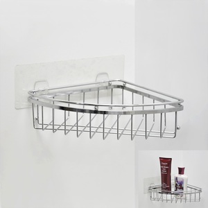 Utility rectangular bathroom <b>storage</b> <b>shelf</b> <b>with</b> reusable sticker - Product Image 2