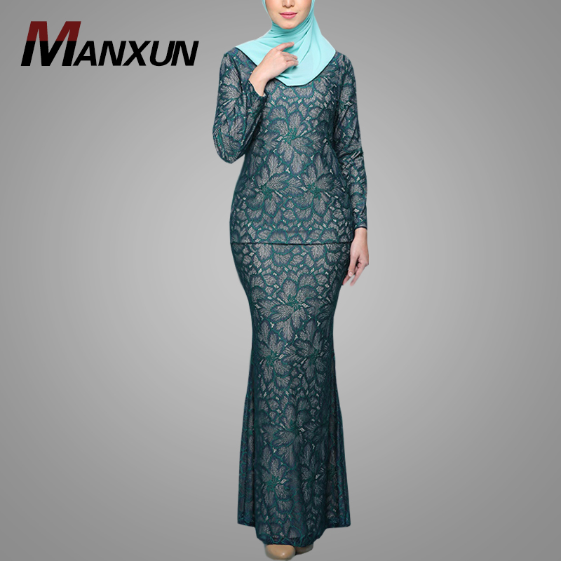 Đầm Giá Rẻ Thiết Kế Thời Trang Trực Tuyến Ren Baju Kurung Jilbab Mẫu Baju Kurung Hiện Đại