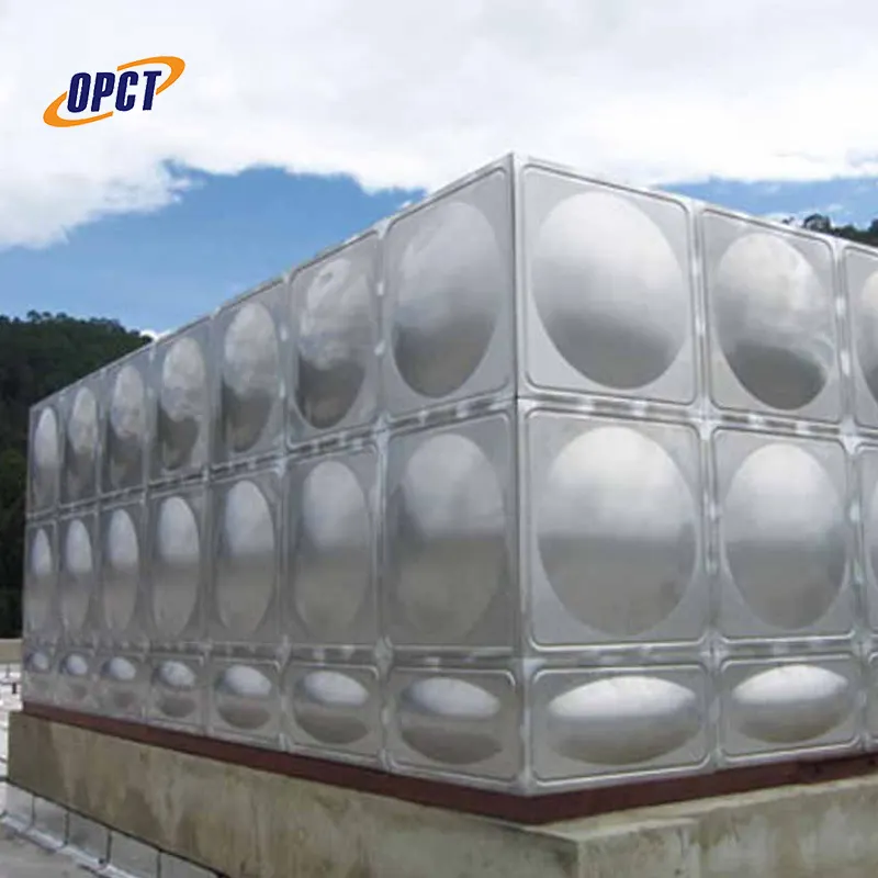Temizlik kimyasalları paslanmaz çelik modüler su depolama tankı 50000 litre