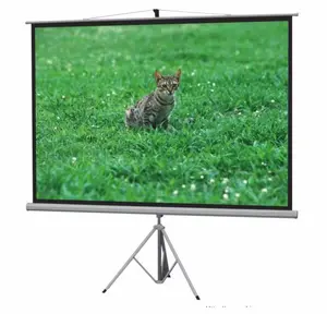 150 inch Portable Tripod Projection Screen Tripod projector screen with double floor stand projection screen