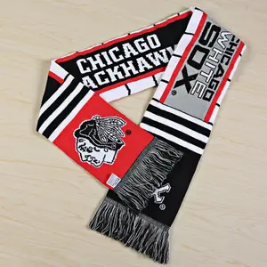 football fan accessories scarf , customized logo football fans winter scarf