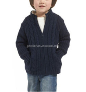 OEM Invierno Retro 5GG Cardigan Zip Mantener Cálidos Niños Suéter De Cachemira - Product Image 2