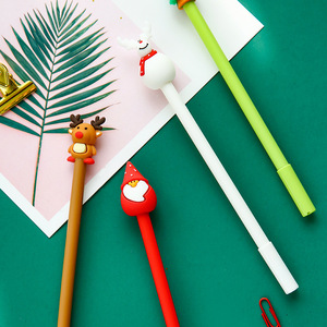 Penna <span class=keywords><strong>Gel</strong></span> in Plastica Personalizzabile per Studenti, Kawaii Natalizia, 0.5mm, <span class=keywords><strong>Inchiostro</strong></span> Blu e Nero, Articoli di Cancelleria Creativi - Product Image 5