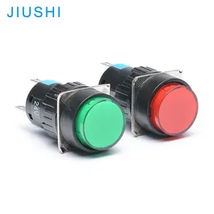 LA16Y-11D 16m Momentary Push Button Illuminated Switch 1NO 1NC Switch 12v 24v 220v