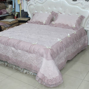 Super King Size Rosa tela de microfibra de poliéster cama cubierta - Product Image 1